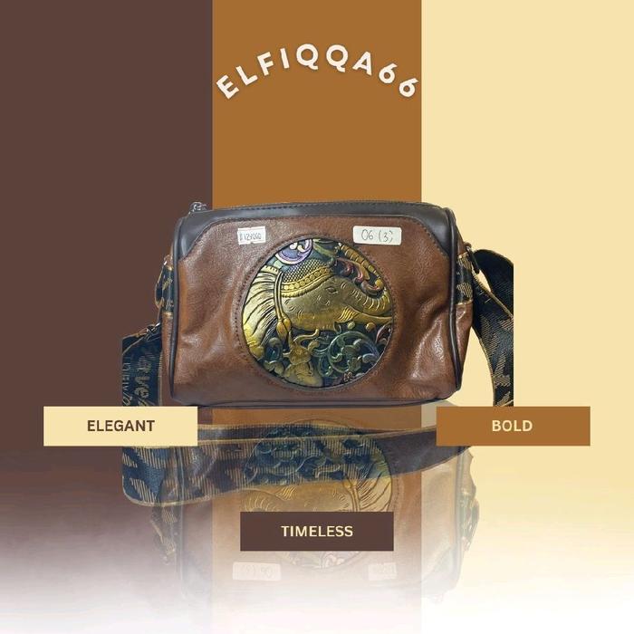 tas Selempang Lucu thailand gajah kulit asli