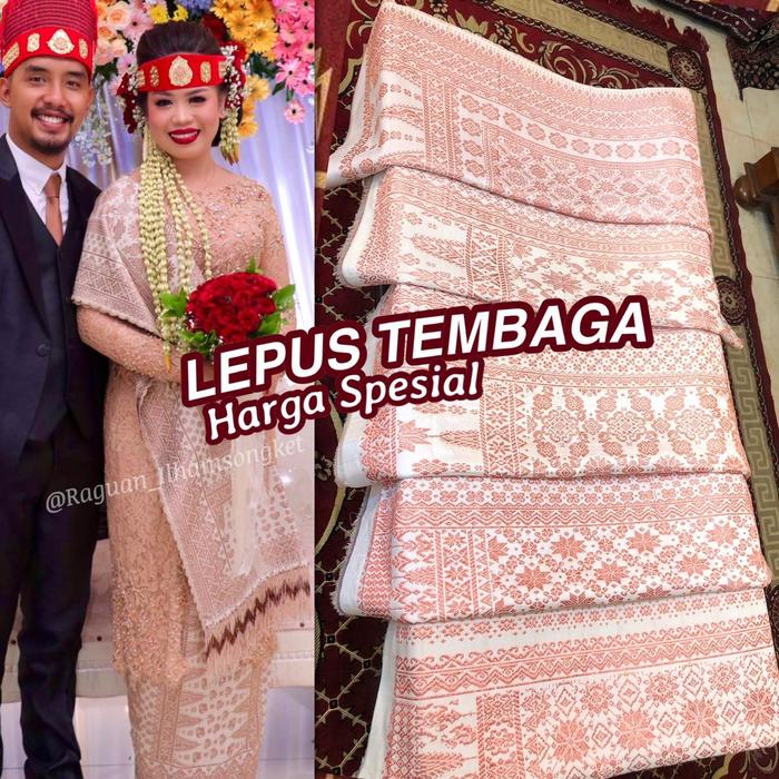 Songket Lepus Tembaga Harga Spesial Putih Cream,Peach,Rose / songket tenun asli palembang /ilham son
