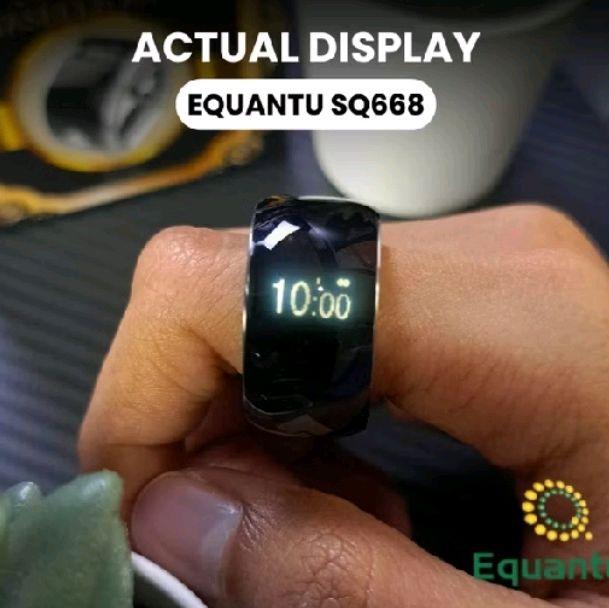 Cincin Dzikir Digital Equantu SQ668 – Smart Tasbih Ring Stainless Steel, LCD Display, Alarm Getar