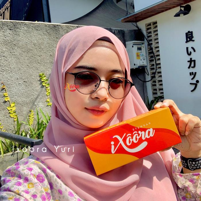 SPECIAL Ixoora Yuri - Frame Kacamata Minus Photocromic Photochromic Anti Radiasi Pria Wanita Blueray