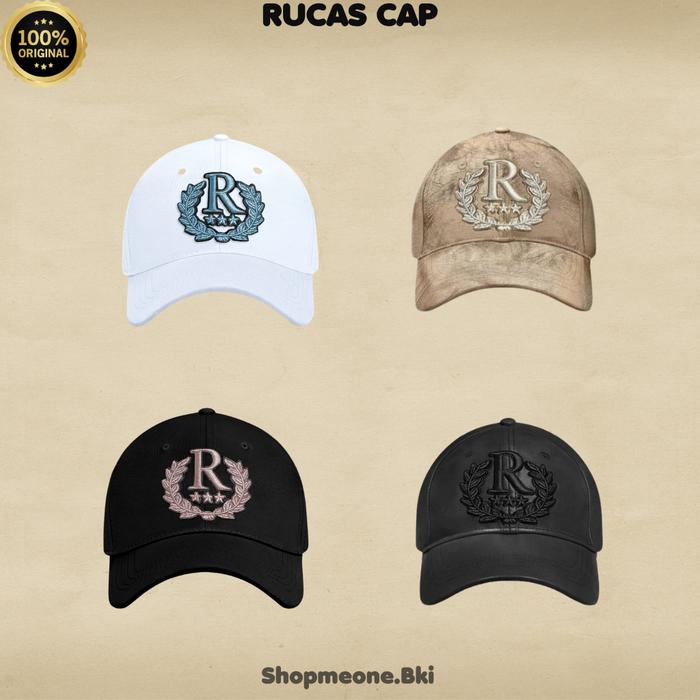 Rucas Cap Crown - Black Leather // White Blue Cap // Black Pink Cap // Marble Beige Cap