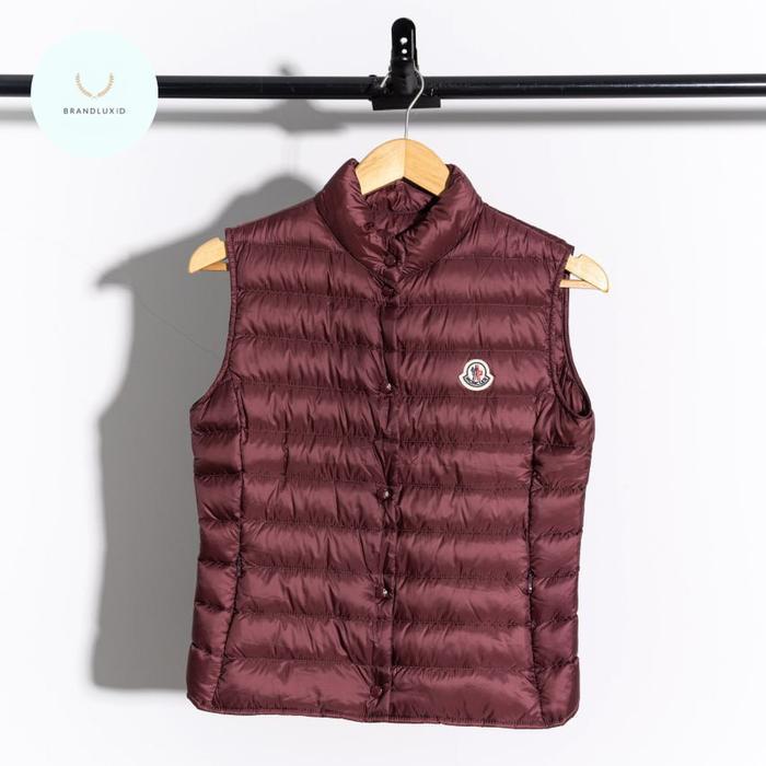 Moncler Liane down vest burgundy