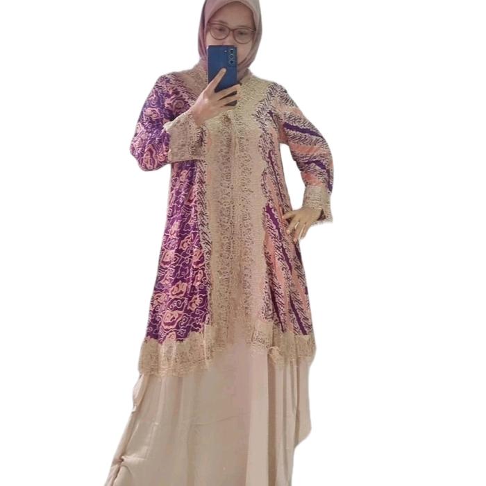 GAMIS KONDANGAN/ GAMIS BATIK VISCOSE/ GAMIS INNER SILK OUTER VISCOSE MIX LACE/ DRESS PESTA/ GAMIS KA
