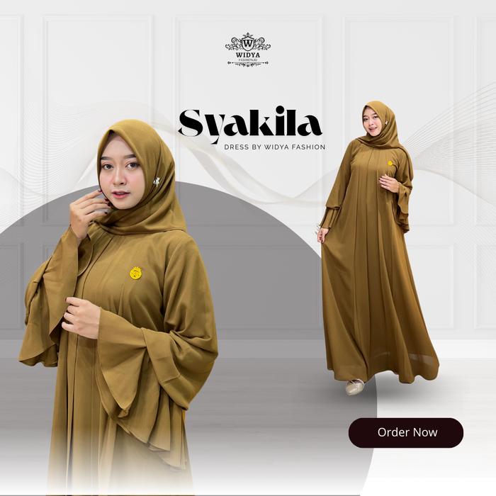 Gamis Remaja - Gamis Syari - Syakila Dress Ceruty Babydoll Premium By Widya Fashion.ID