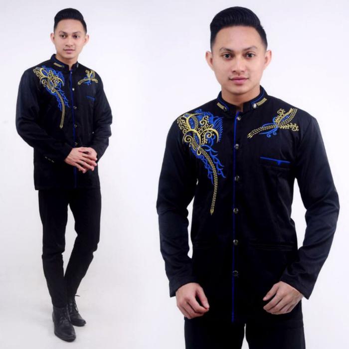 Jasko Pria Dewasa Motif Lis Bordir ukuran jumbo big size Model Pengencang KancingRekomendasi Jasko T
