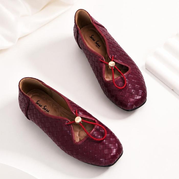 BETTINA Flat Shoes Wanita Anyam Kerja Kantor Casual Nyaman dan Anti Slip Size 36-41