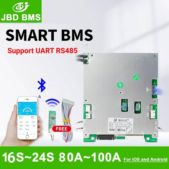JBD Smart 20S BMS 80A 100A Lifepo4 Li-ion Battary 48V 60V 72V Bms
