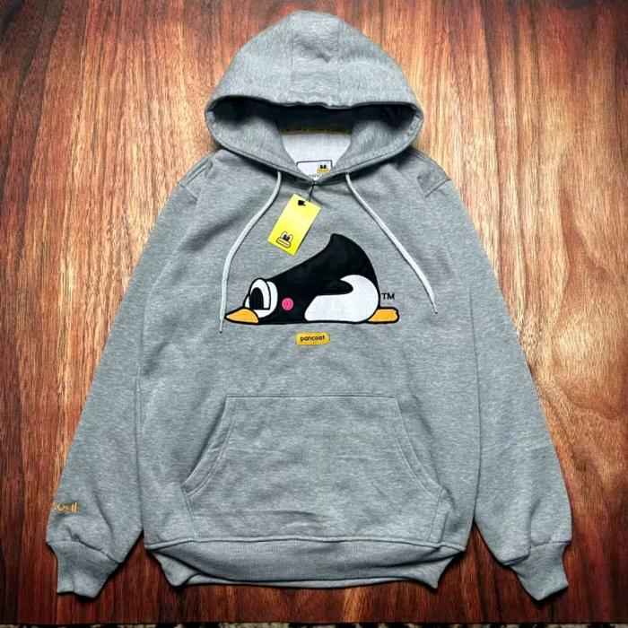 Hoodie Pancoat Grey Pinguin Bordir Full Tag