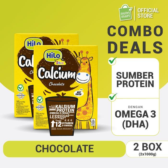 Twin Pack: HiLo School Chocolate 1000gr - Susu Anak Tinggi Kalsium