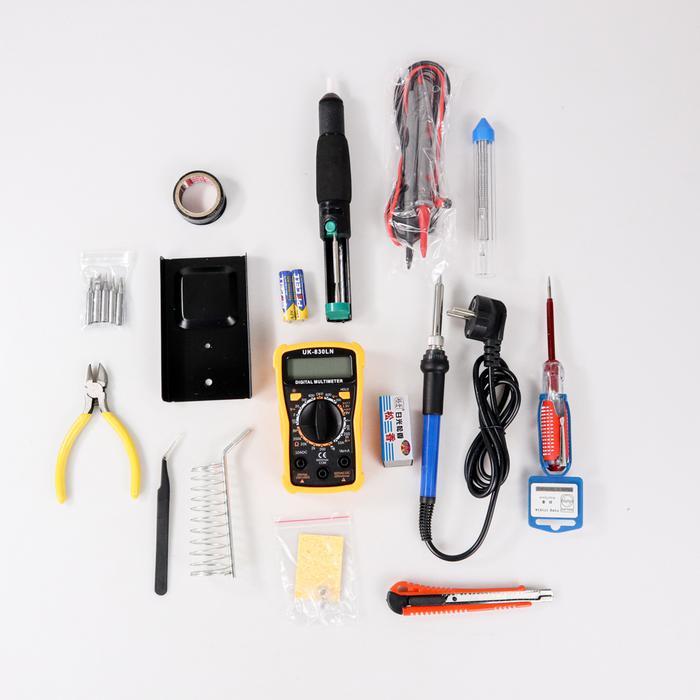 Full Set Perlengkapan Reparasi Listrik Hands Kit Soldering Iron Tester
