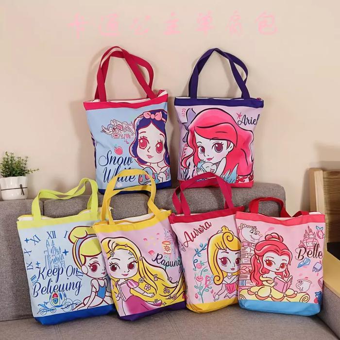 PREMIUM tas princess disney cinderella belle ariel impor