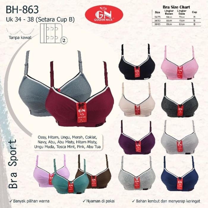 BRA /SPORT BRA REMAJA BH GOLDEN NICK 863 BRA GOLDN NICK KATUN bra golden Nick original