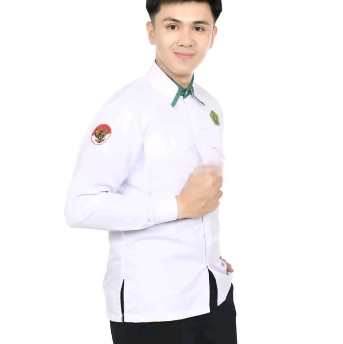 Baju PDH KEMENAG PUTIH Lengan Panjang Seragam ASN dan PNS Pria Wanita Baju Putih PPPK Kualitas Terba