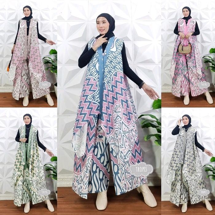 One set outer batik Tropis