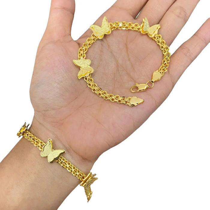 Gelang rantai kembar kupu-kupu • Belanja 2 barang gratis 1 • kentia jewelry Bracelets