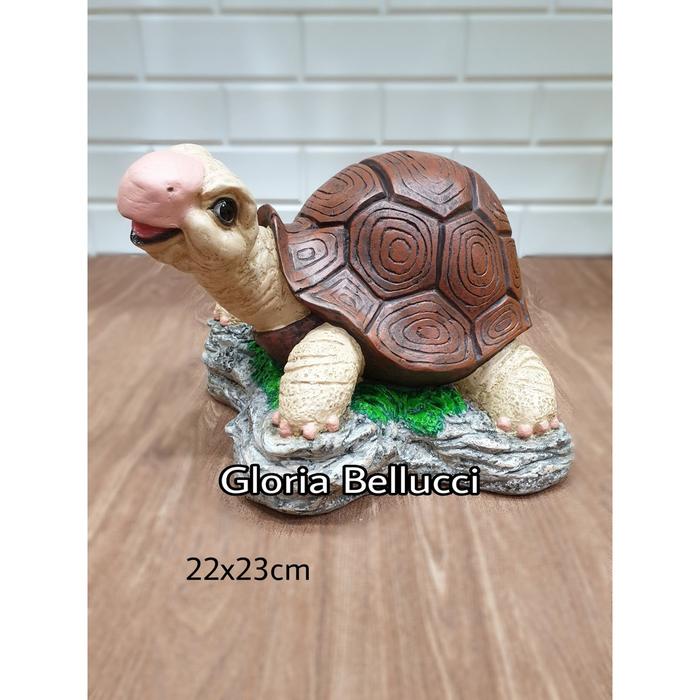 patung pajangan kura2 sulcata hiasan dekorasi kura kura kolam taman
