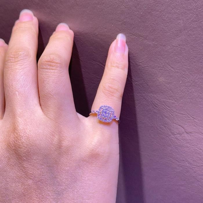 Cincin Square Mas Putih Kadar 750 Asli Emas