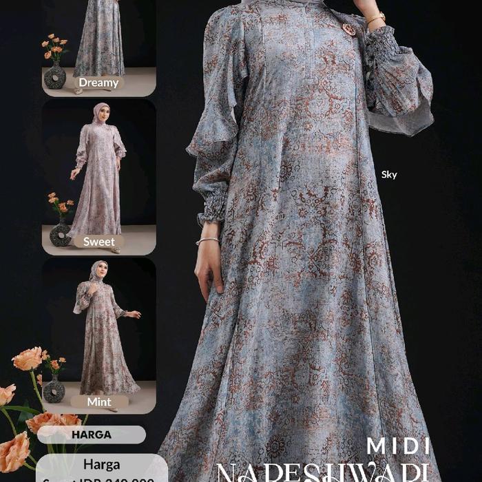 gamis Nadhera Nareshwari midi dress