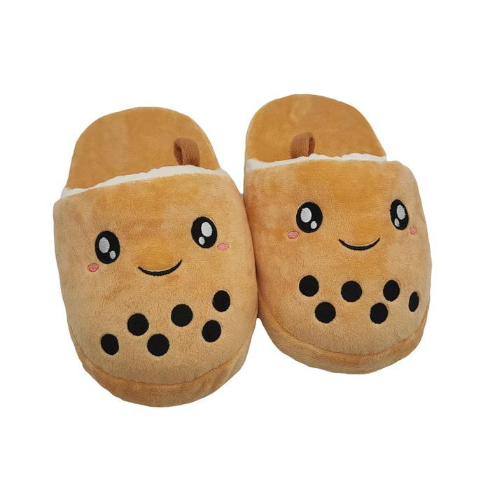 Cute Kawaii Bubble Tea Plush Shoes Simulation Milk Tea Indoor