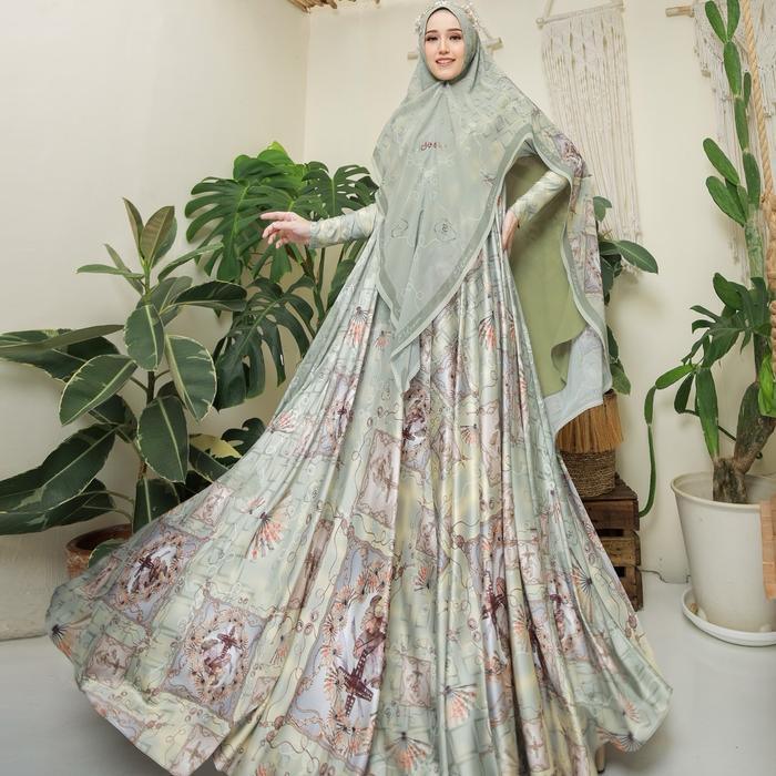 El deena/ El deena syari/ Luxury collection/ Gamis wanita/ set khimar/ abaya wanita