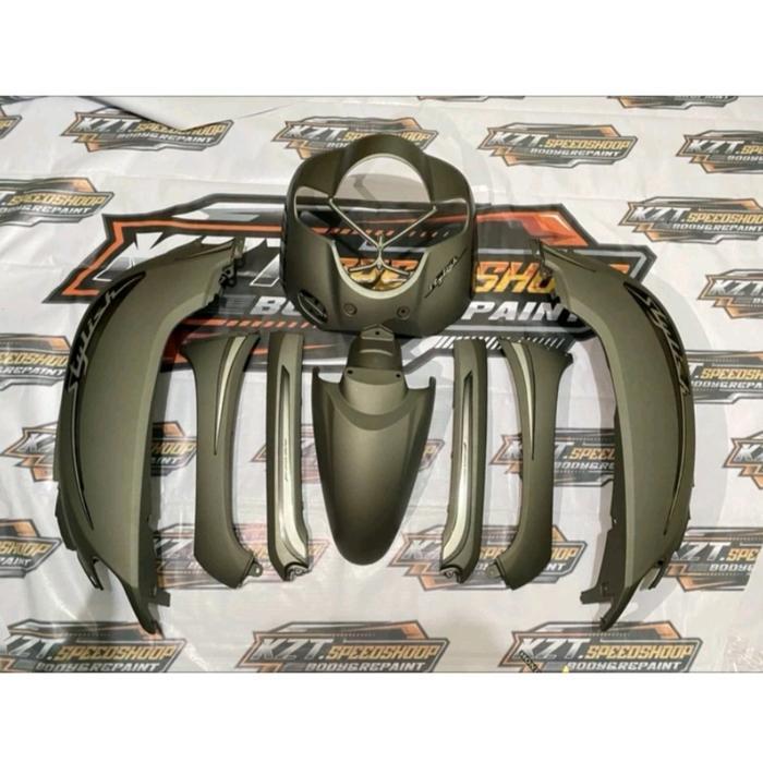 Cover body halus motor honda Scoopy tahun 2017-2019+striping all warna OSEAN