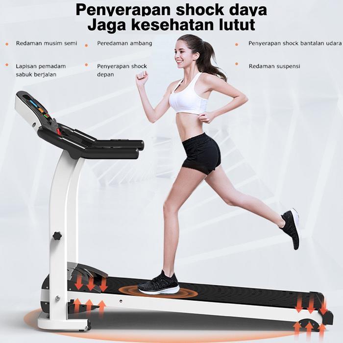 promo - ebuy treadmill elektrik tredmil listrik 2.0 hp mesin alat lari olahraga gym fitness cardio m