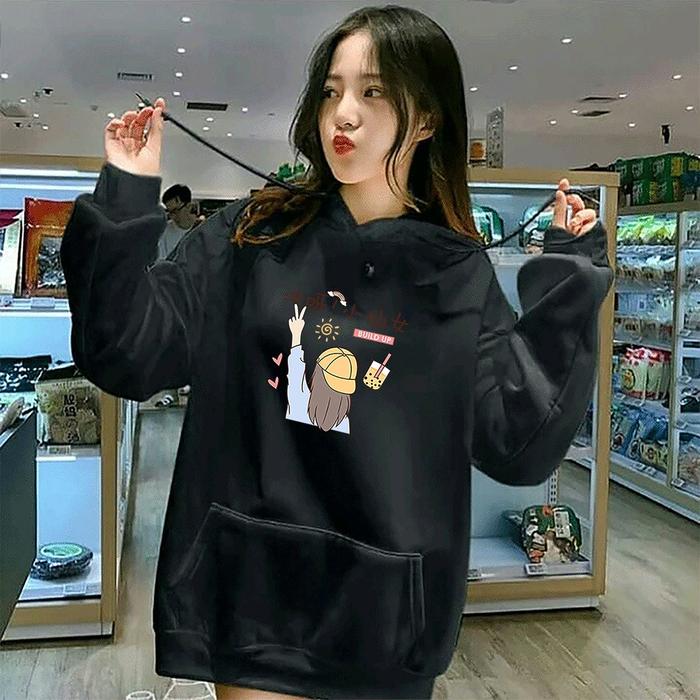 Hoodie sweater wanita Build up | bysucikoffical