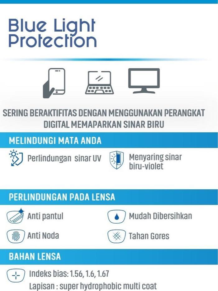 BEST KACAMATAMOO - Essilor Element Blue Light Protection UV 420 (Granasi 12 Bulan)