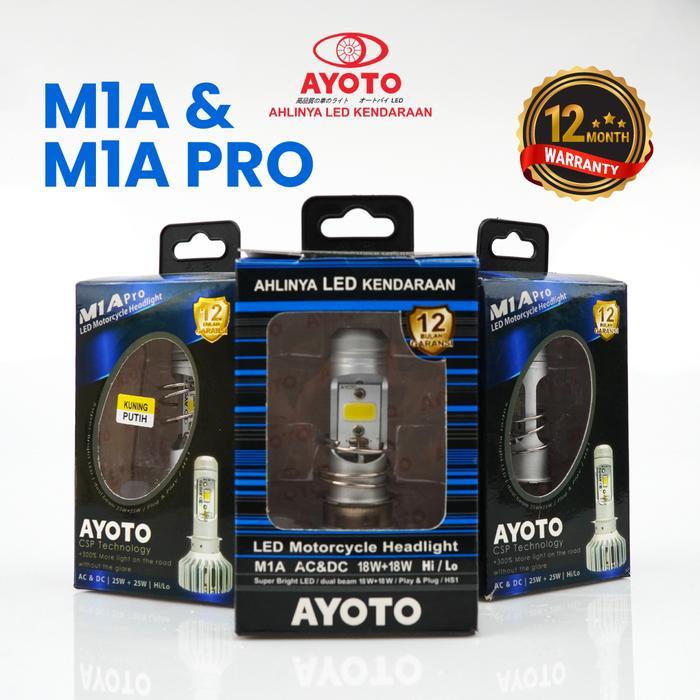 Lampu LED Utama Motor Bebek Matic AYOTO M1A H6 AC DC PNP 18