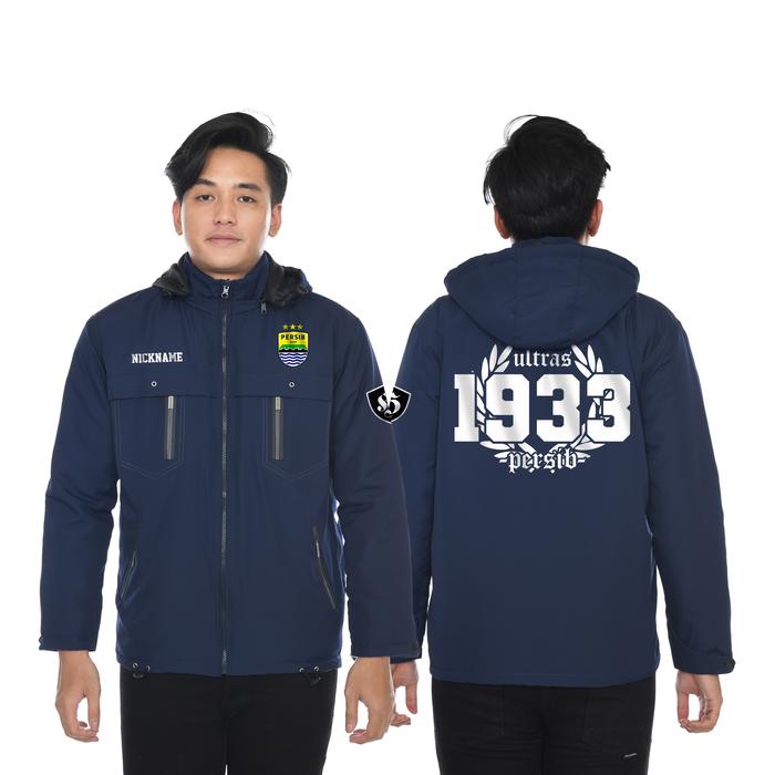 Jaket Persib Bola Ultras Jaket Pria Fans Parasut Semi Waterproof Tebal Gratis Tambah Nama Bisa Custo