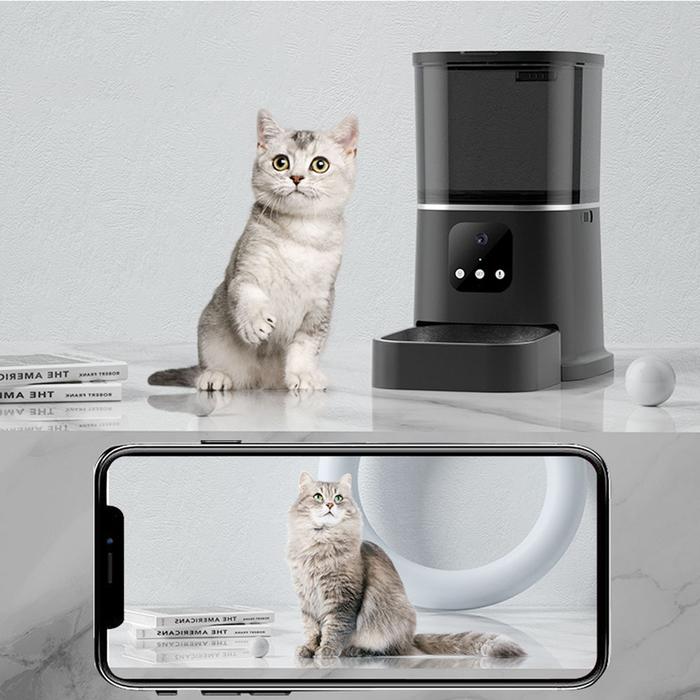 6L Video Camera Feeder Timing Smart Automatic Pet Feeder For Cats