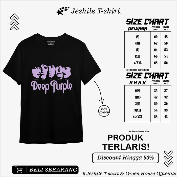 Kaos Metal / Baju metal band/edisi DEEP PURPLE (Art1) Private Judgment Day / T shirt Metal / Kaos Ba