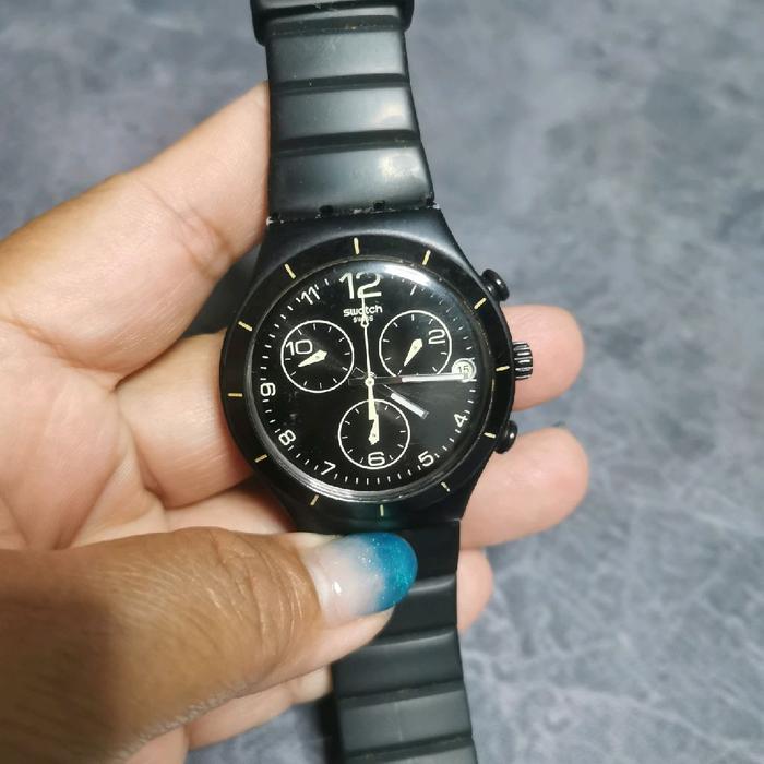Jam tangan swatch  chrono aluminium irony