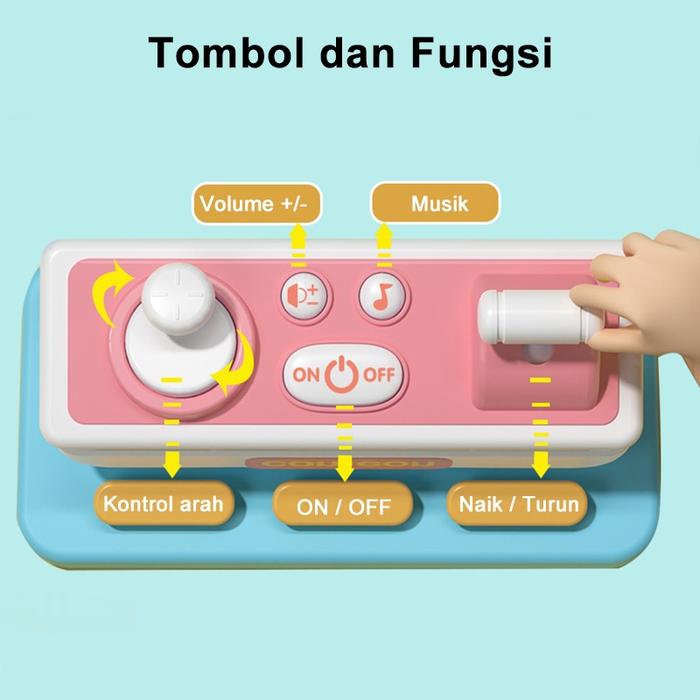 Mainan Mesin Capit Anak Mesin Capit Mini + Boneka dengan Musik dan Lampu