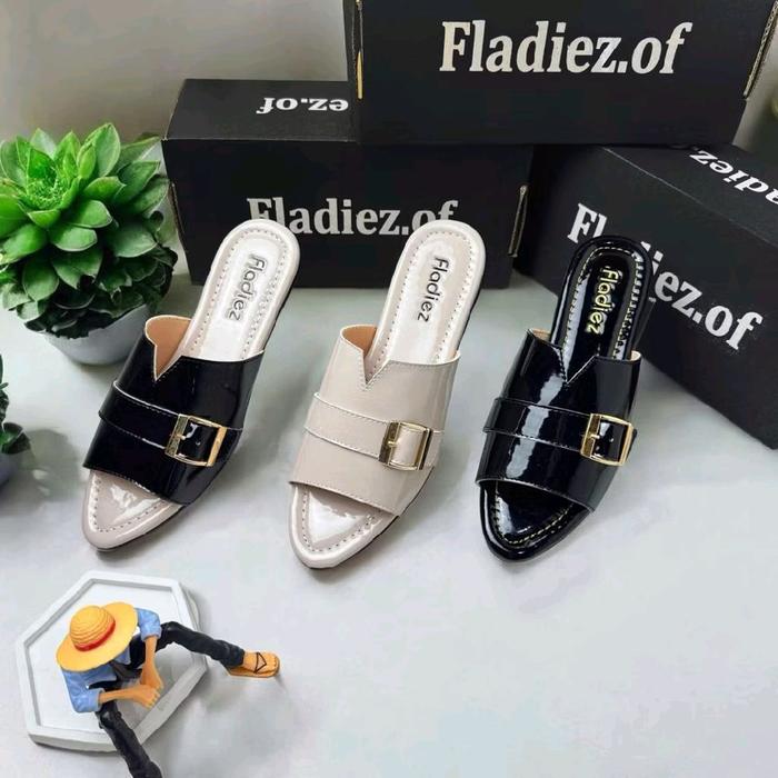 PROMO Sandal Wanita FLADIEZ MULES Original Kondangan Cewek Empuk Anti Selip Kualitas Premium Seperti