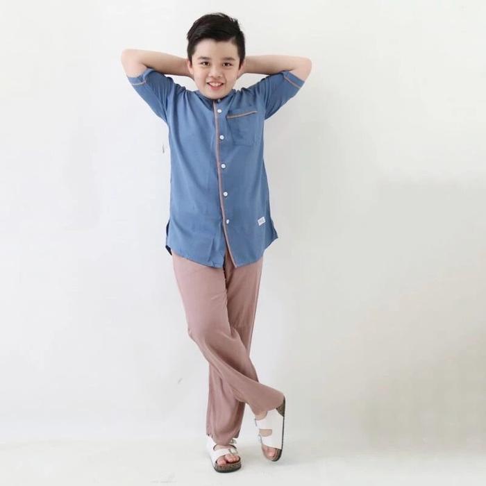 B&D Kidswear Koko Anak Laki Laki Usia 3-12 Tahun Model Hoodie Iman Bahan Rayon Import Set Baju Celan