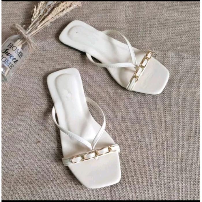 Sendal Wanita Jepit Rante Silang S88 - Model Terbaru - Sendal Cewek KC 08 Sandal Flat