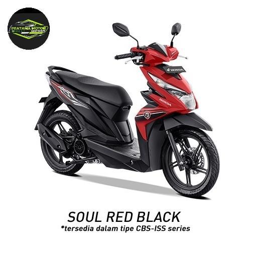 Tameng Body Depan Beat Fi ESP 2019 Merah K81 Plus Striping/Sticker L1