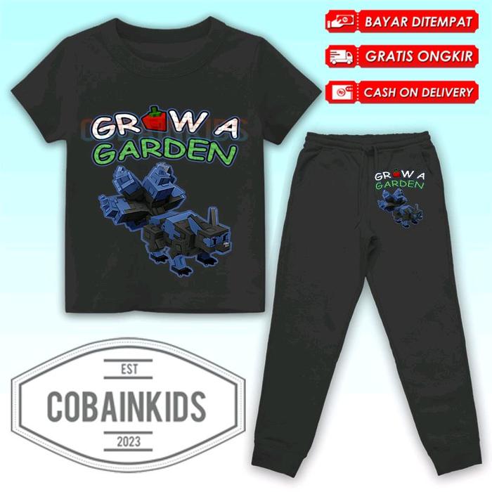 (BISA COD) Setelan Fashion Anak GROW A GARDEN PET KITSUNE - Baju dan Celana Jogger anak GROW A GARDE