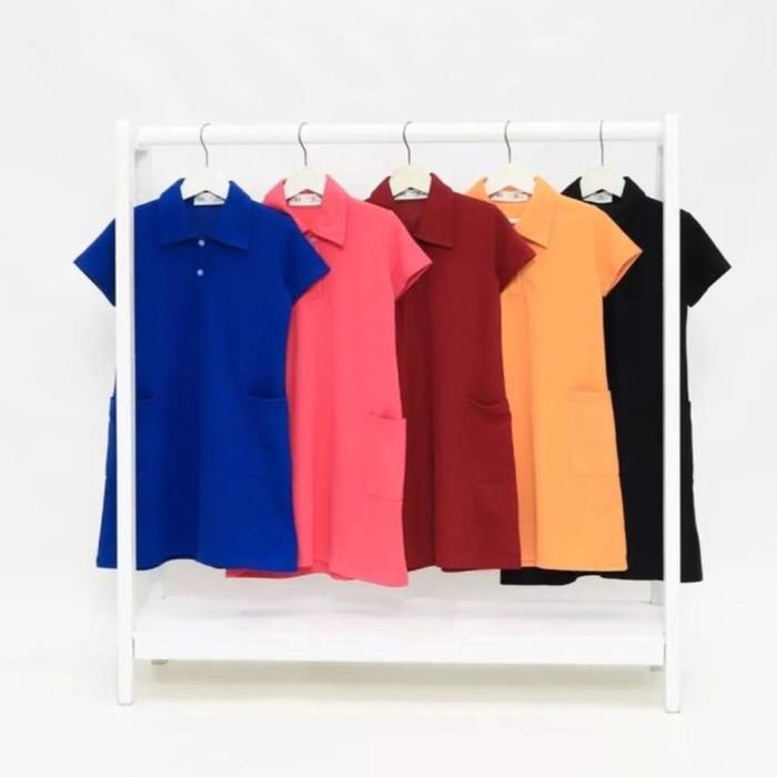 (D016) Dress Anak Z*r* Original Dress Kerah Polos Saku Usia 4-10th
