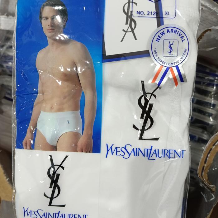 PREMIUM Yves Saint Laurent Celana Dalam Pria BRANDED Korea Nyaman Katun Cowok Seri Warna 1 Ukuran 3 
