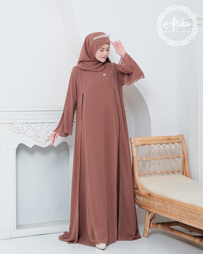 Gamis zafira set hijab  babydoll by alika Syari