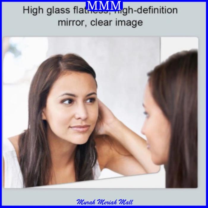 MMM Stiker Cermin Dinding Anti Pecah Tempel Persegi Rectangular 30x30cm Kotak Mirror Wall Decoration