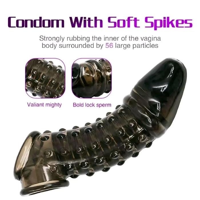 Frisdw Kondom Gerigi Elastis Penahan Ejakulasi Dini Pria Condom Reusable