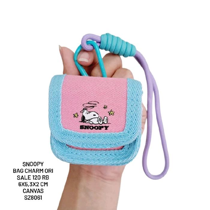 Snoopy Bag Pouch Charm Keychain Ori