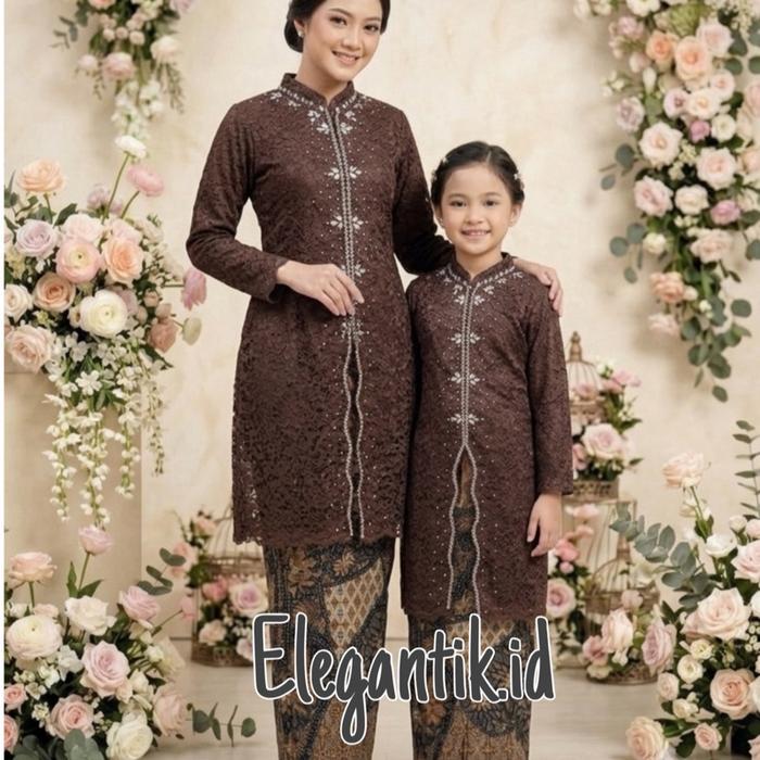 KAMI LURAH COD-couple tunik Yura ibu dan anak modern TULE Gliter dengan Payet Baju Panjang Semi Sutr