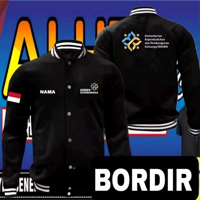 Jaket kemendukbangga jaket bordir kemendukbangga jaket BKKBN jaket varsity BKKBN jaket baseball BKKB