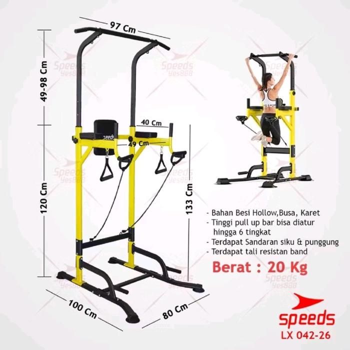Pull up Bar lengkap Original Speeds Power Tower Pull-Up bar Chin Up Bar