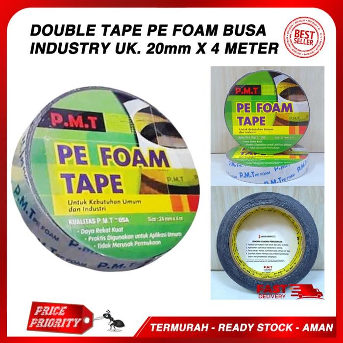 Double Tape PE FOAM Busa 20mm x 4Meter Solasi Busa BB 20mm x 4 Meter Tebal Kuat PMT Kualitas Bagus S