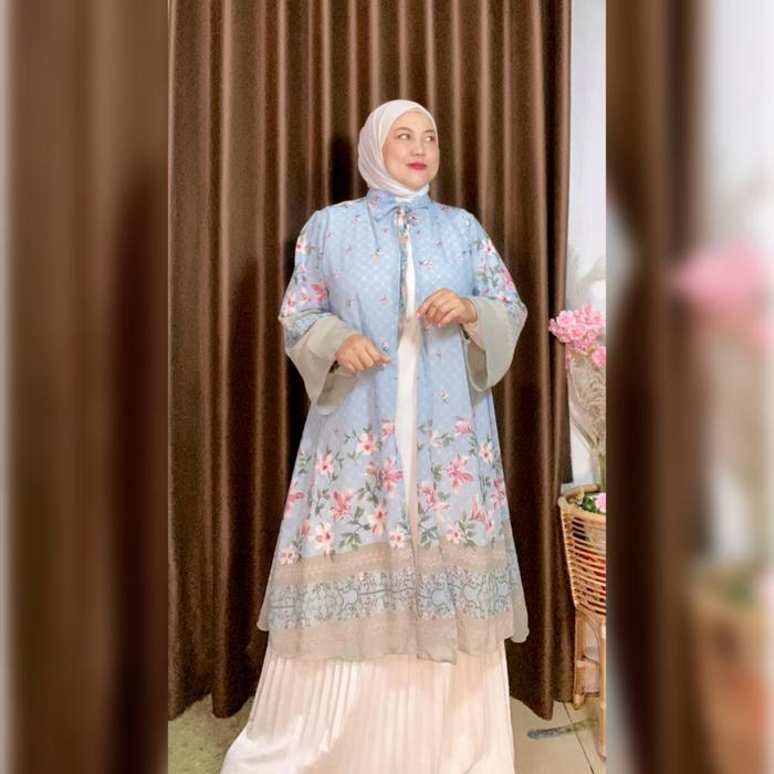 Gamis Abaya Kirana Dress Kancing Ceruty Baby Doll Serut Daster Gamis Busui Rok Plisket Premium Turke